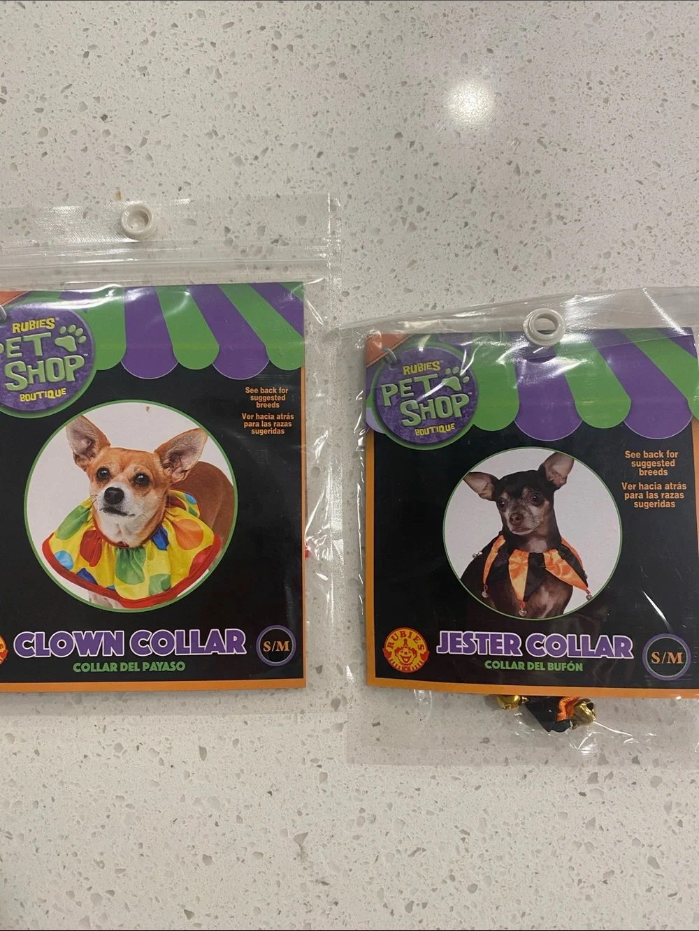 Rubie's Pet Shop Colorful Clown & Jester Collar for Dogs - SET